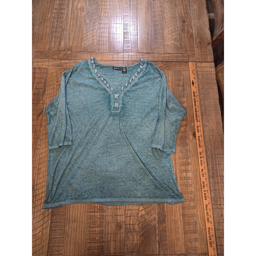 Joei & i Top With A Festival Feel Green Size 2X